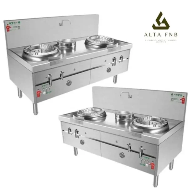 Gas Wok-Restoran Gas Wok restoran ALTAFNB, api besar untuk masakan oriental & stir fry.
