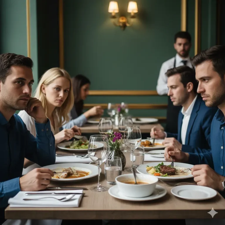 Staf restoran berinteraksi dengan pelanggan untuk menciptakan customer experience yang positif.
